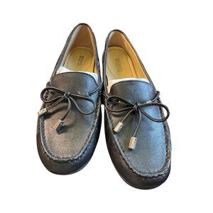Michael Kors Sutton Moc Leather Loafers Black Size 9M